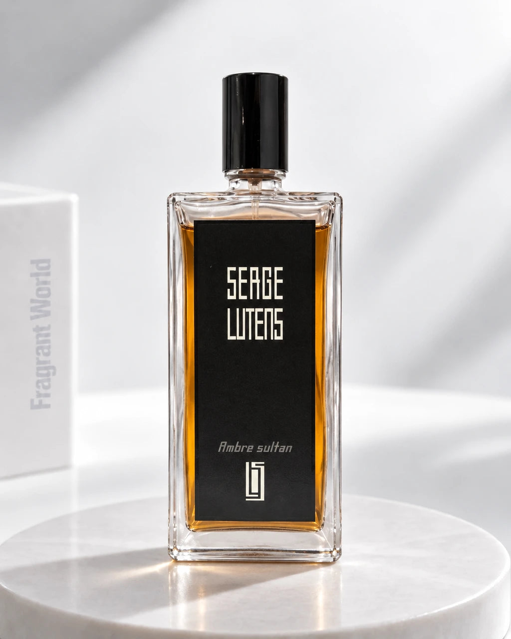 Serge Lutens AMBRE SULTAN | Recreate @visual reference 2 exactly as it is but my fragrance instead of the one in it, very naturally.