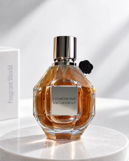 Viktor & Rolf FLOWERBOMB EDP | Recreate @visual reference 2 exactly as it is but my fragrance instead of the one in it, very naturally.