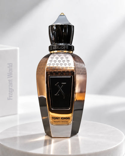Xerjoff TONY IOMMI MONKEY SPECIAL | Recreate @visual reference 2 exactly as it is but my fragrance instead of the one in it, very naturally.