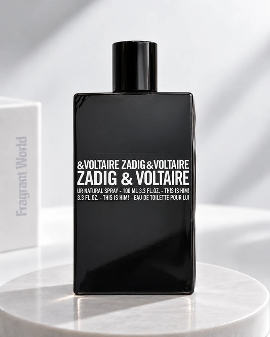 Zadig & Voltaire THIS IS HIM | Recreate @visual reference 2 exactly as it is but my fragrance instead of the one in it, very naturally.