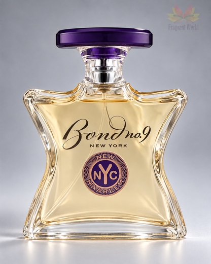 Bond no. 9 NEW HAARLEM sobre fundo cinzento