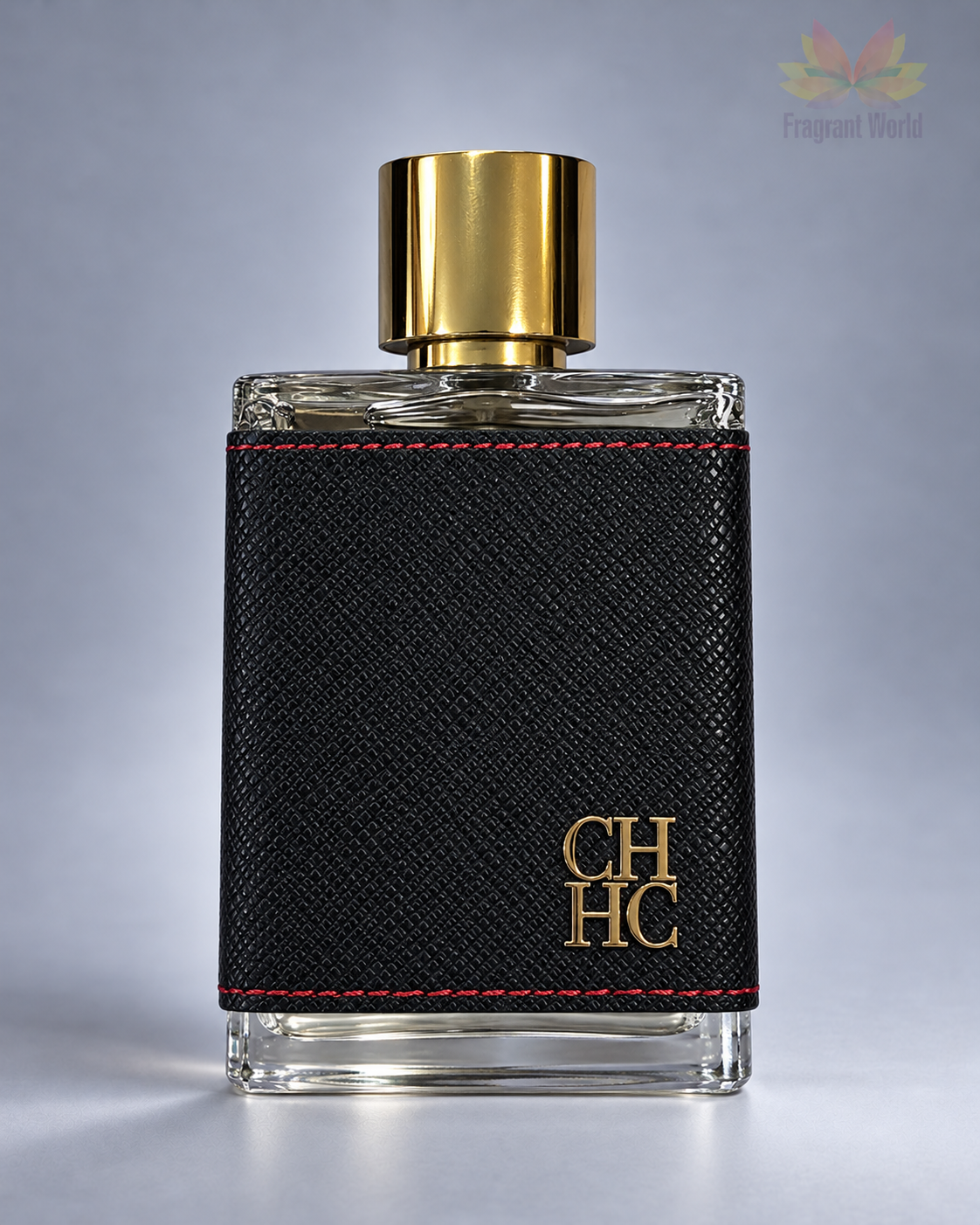 Carolina Herrera ch men — frasco em fundo cinzento